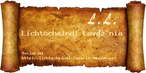 Lichtscheindl Lavínia névjegykártya